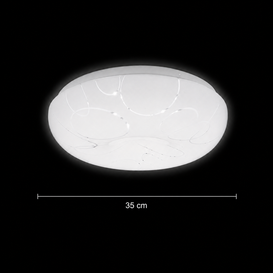Lampa sufitowa LED 35 cm, 31W, 3000K / 4000K / 6000K, biała, metalowa i akrylowa Lampa sufitowa LED Domyślny tytuł Alessandro Design