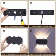 Aplica LED Exterior AX231, 12W, 6 Surse de lumina, Lumina Calda, Negru Aplice de Exterior Default Title Alessandro Design