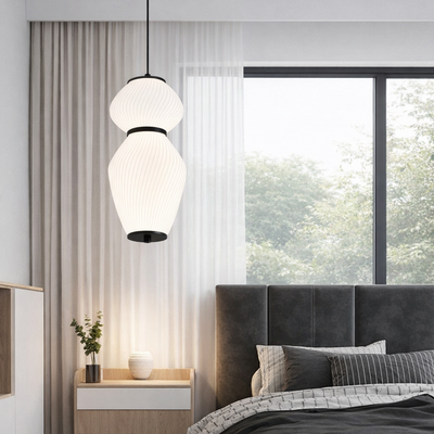 Żyrandol Wiszący LT022/2WH, 2xE27, Średnica 40,5 cm, Wysokość 16,5 cm, IP20, Biały, Plexi, Żelazo, Żarówki nie wchodzą w skład zestawu