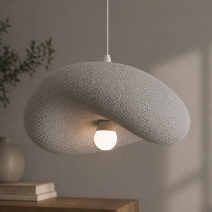 FOAMER Nowoczesny żyrandol Nobile, 39 cm, zwieszany, 1 X E27, szary, metal i pianka, regulowana wysokość Klasyczne żyrandole Domyślny tytuł Alessandro Design