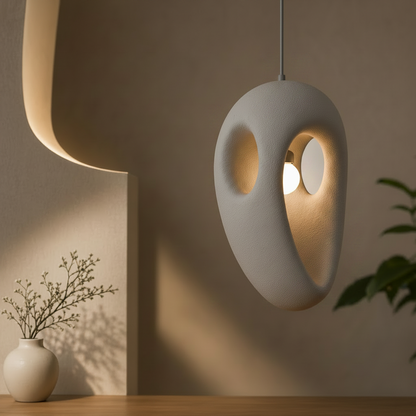 Nowoczesny żyrandol EON Elegance, 49 cm, zwieszany, 1 X E27, szary, metal i pianka, regulowana wysokość
