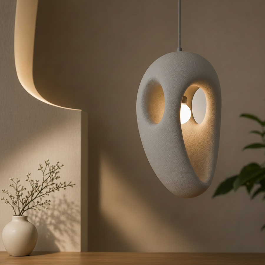 Nowoczesny żyrandol EON Elegance, 49 cm, zwieszany, 1 X E27, szary, metal i pianka, regulowana wysokość
