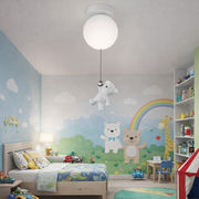URSULETI Żyrandol LED Kula 18 cm, Wysokość 50 cm, 1xE27, Podwieszane żyrandole dla dzieci Domyślny tytuł Alessandro Design