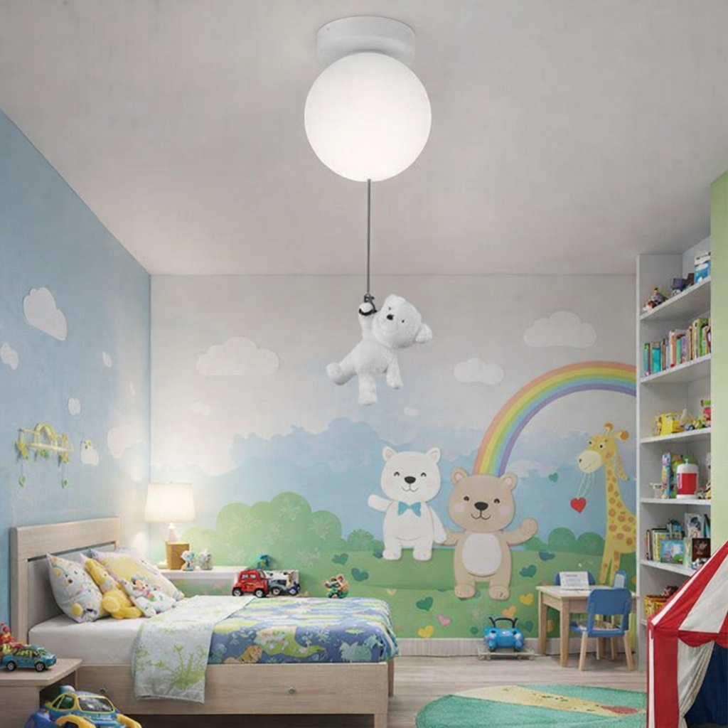 URSULETI Żyrandol LED Kula 18 cm, Wysokość 50 cm, 1xE27, Podwieszane żyrandole dla dzieci Domyślny tytuł Alessandro Design