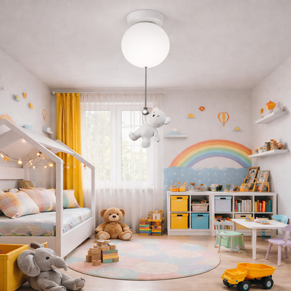 URSULETI Żyrandol LED Kula 18 cm, Wysokość 50 cm, 1xE27, Podwieszane żyrandole dla dzieci Domyślny tytuł Alessandro Design