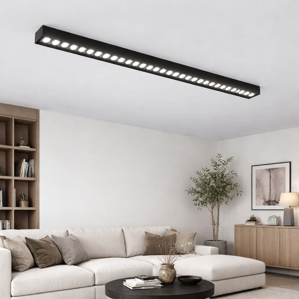 Proiector LED Liniar Aplicat Grilă 30W, Lumina Neutra 4000k, 30 surse, 80 x 3.5 x 6.5 cm Plafoniere LED Default Title Alessandro Design