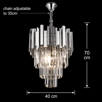 Żyrandol Kryształowy BLOIS Nobile 5xE14, Średnica 40cm, Chrom, Regulowana Wysokość Żyrandole Kryształowe Domyślny Tytuł Alessandro Design