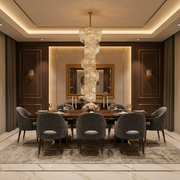 Candelabru Cristal SPIRO 39xE14, D70 cm, Auriu, Metal si Cristal Candelabre Cristal Default Title Alessandro Design