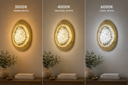 Aplica LED Decorativa GEM Lumina Rece/Neutra/Calda Auriu Aplice de Interior Default Title Alessandro Design