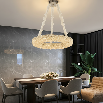 Żyrandol kryształowy z pilotem, PRAGA Magno, 33W, światło ciepłe/zimne/neutralne, średnica 55cm, złoty, regulowana wysokość Żyrandol LED z pilotem Domyślny tytuł Alessandro Design