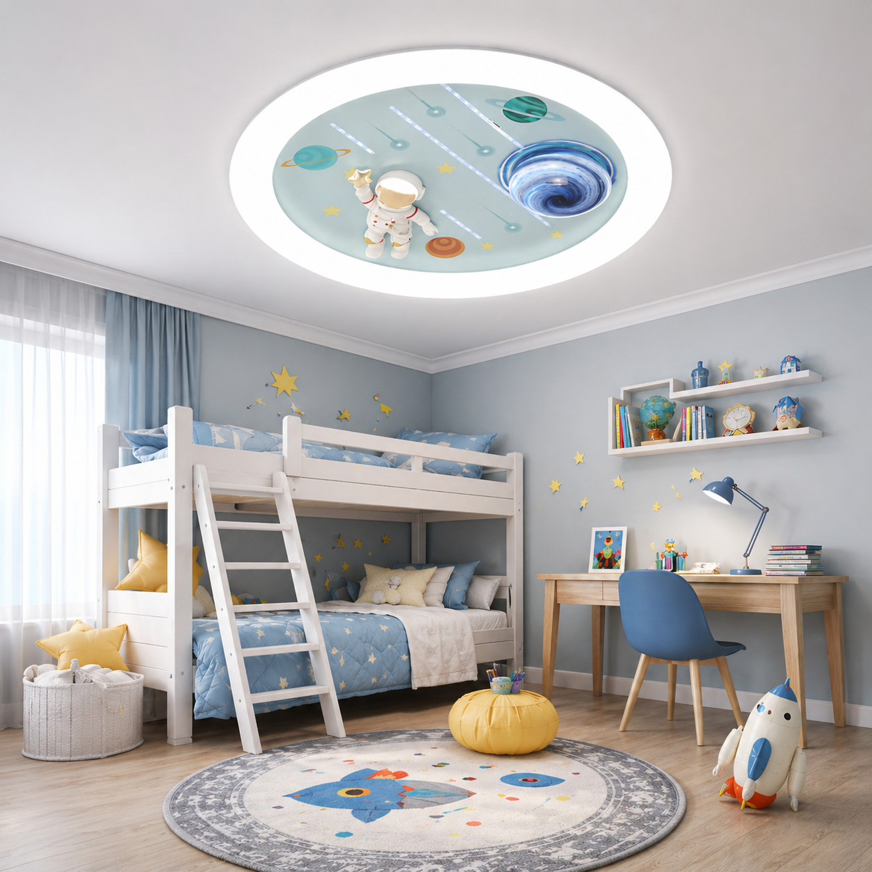Żyrandol LED CONSTELATION z pilotem 64W, średnica 50cm, światło zimne/ciepłe/neutralne, białe niebieskie Żyrandole LED z pilotem Domyślny tytuł Alessandro Design