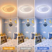 Żyrandol LED ASTRONAUT 80W, światło zimne/ciepłe/neutralne, białe żyrandole dziecięce Domyślny tytuł Alessandro Design
