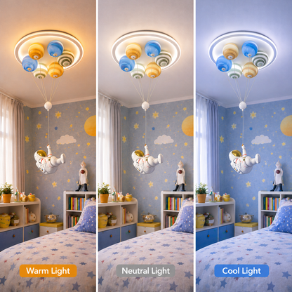 Żyrandol LED ASTRONAUT 60W, 6xE27, światło zimne/ciepłe/neutralne, białe żyrandole dla dzieci Domyślny tytuł Alessandro Design
