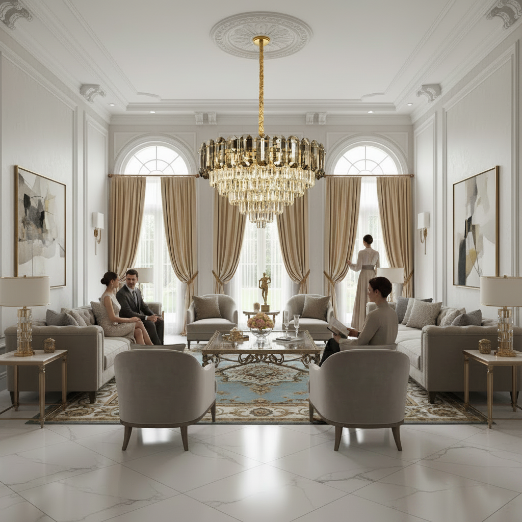 Żyrandol Kryształowy AURUM Magno 12xE14, Średnica 60 cm, Wysokość 40 cm, Błyszczące Złoto, Regulowana Wysokość, Elegancki Design Kryształowy Żyrandol Domyślny Tytuł Alessandro Design