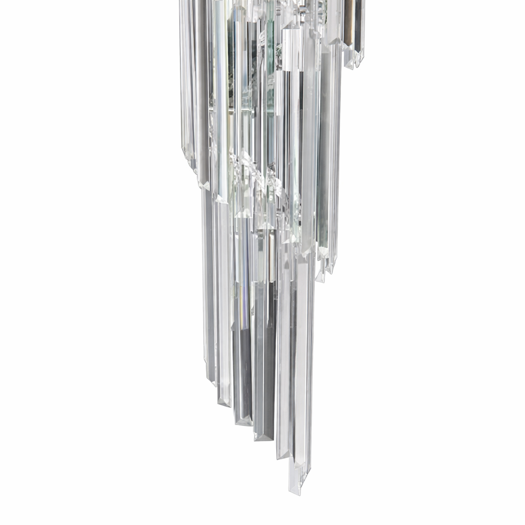 Żyrandol kryształowy CC110/600x1800BK, 28xE14, średnica 60 cm, wysokość 180 cm, czarny, regulowana wysokość, elegancki wygląd Kryształowy żyrandol Domyślny tytuł Alessandro Design