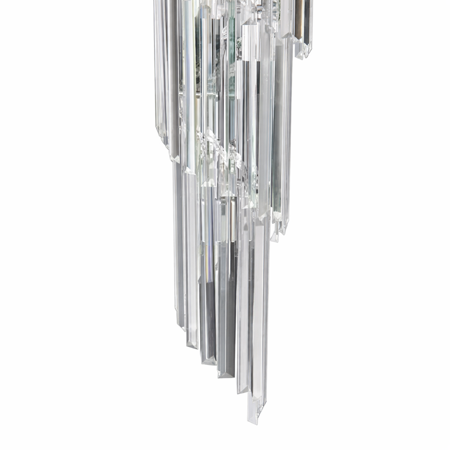 Żyrandol kryształowy CC110/600x1800BK, 28xE14, średnica 60 cm, wysokość 180 cm, czarny, regulowana wysokość, elegancki wygląd Kryształowy żyrandol Domyślny tytuł Alessandro Design