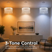 Żyrandol wiszący LED z pilotem ILLUMINA MAGNUS, 38 W, światło zimne/ciepłe/neutralne, ściemnialny, chrom błyszczący