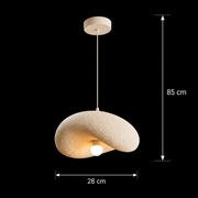 Nowoczesny żyrandol Petito FOAMER, 28 cm, zwieszany, 1 X E27, biały, metal i pianka, regulowana wysokość