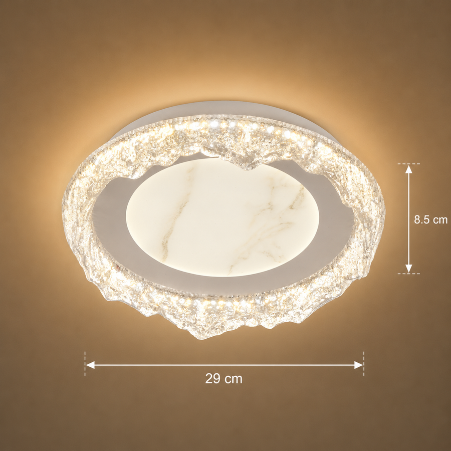 Żyrandol LED DAIRA Petito, 50W, średnica 29cm, światło ciepłe/neutralne/zimne, biały