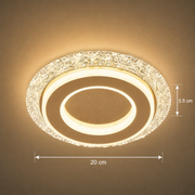 Żyrandol LED AGOL Petito, 29W, średnica 20cm, światło ciepłe/neutralne/zimne, złoto, metal i akryl