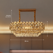 Żyrandol kryształowy WINDSOR Regalis 10x E14, błyszczące złoto, żyrandole kryształowe o regulowanej wysokości Domyślny tytuł Alessandro Design