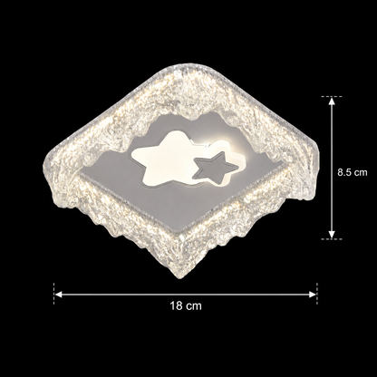 Żyrandol LED ICE Petito, 22W, rozmiar 18x18cm, światło ciepłe/neutralne/zimne, biały, metal i akryl