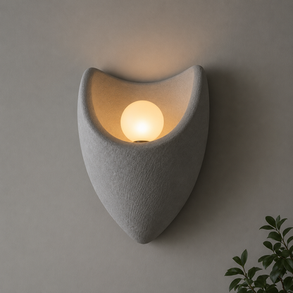 Dekoracyjny kinkiet CONNO, 26cm, 1xE27, styropian, szary