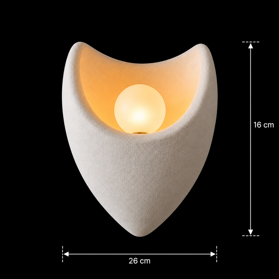 Dekoracyjny kinkiet CONNO, 26cm, 1xE27, styropian, biały