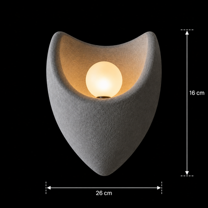 Dekoracyjny kinkiet CONNO, 26cm, 1xE27, styropian, szary