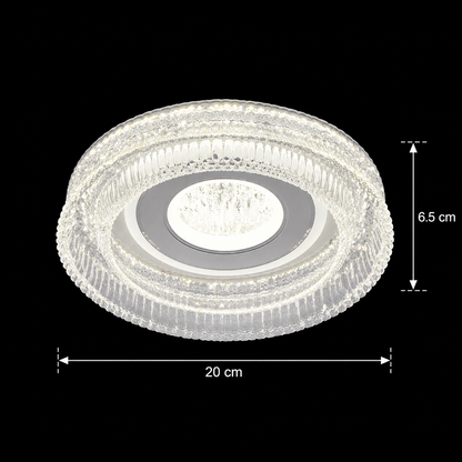 Żyrandol MARU LED Petito, 29W, średnica 20cm, światło ciepłe/neutralne/zimne, biały, metal i kryształ