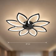 Żyrandol LED ANEMO Fan z pilotem, 47W, G87cm, światło zimne/neutralne/ciepłe, metal i plastik, czarny