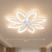 Żyrandol LED ANEMO Fan z pilotem, 48W, G87cm, światło zimne/neutralne/ciepłe, metal i plastik, biały