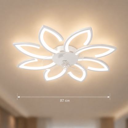 Żyrandol LED ANEMO Fan z pilotem, 48W, G87cm, światło zimne/neutralne/ciepłe, metal i plastik, biały