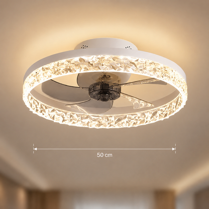 Żyrandol LED VEYA z pilotem, 38 W, śr. 50 cm, światło zimne/neutralne/ciepłe, metal i plastik, biały