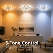 Żyrandol LED ANEMO Fan z pilotem, 36 W, G76,5 cm, światło zimne/neutralne/ciepłe, metal i plastik, biały
