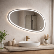 Lustro LED, 80x45cm, Disegno Touch Marcello, System odmgławiania, Lustra Dimabila Korman E Domyślny tytuł Alessandro Design