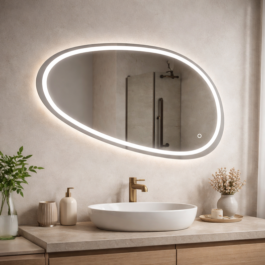Lustro LED, 80x45cm, Disegno Touch Marcello, System odmgławiania, Lustra Dimabila Korman E Domyślny tytuł Alessandro Design