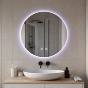 Okrągłe lustro LED, 70cm, Isolda, Touch, Lustra z systemem odmgławiania Korman E Domyślny tytuł Alessandro Design