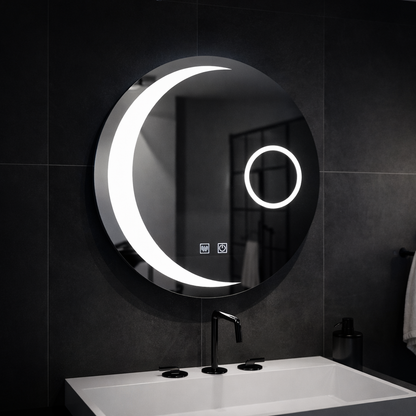Okrągłe lustro LED, 60 cm, Orbis Touch, system odmgławiania, ściemniane lustra Korman E Domyślny tytuł Alessandro Design
