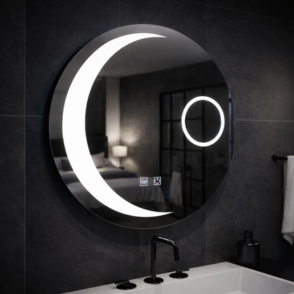 Okrągłe lustro LED, 70 cm, Orbis Touch, system odmgławiania, ściemniane lustra Korman E Domyślny tytuł Alessandro Design