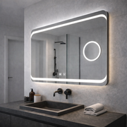 Prostokątne lustro LED, 80x60cm, Stella Touch, system odparowywania lusterek Korman E Domyślny tytuł Alessandro Design