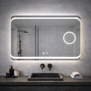 Prostokątne lustro LED, 80x60cm, Stella Touch, system odparowywania lusterek Korman E Domyślny tytuł Alessandro Design
