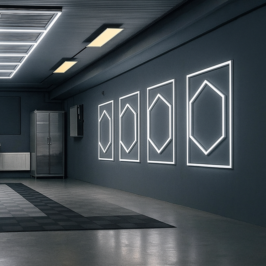 Kinkiet LED Hexagon o strukturze plastra miodu 1050 mm x 1200 mm