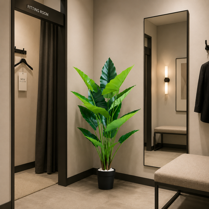 Plantă Artificială Tip Alocasia, 12 frunze, 150 cm, Verde