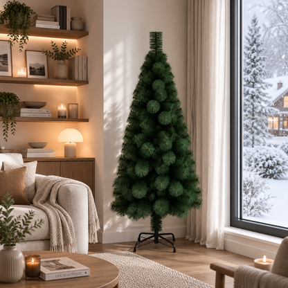 Brad Artificial MANIITSOQ, 210 cm, 280 vârfuri, Suport Metalic, Verde