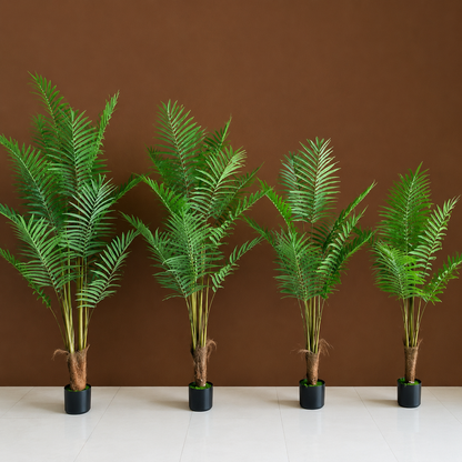Planta Artificială Copac Tip Palmier Regal, 180 cm, 10 frunze, Verde, cu Ghiveci