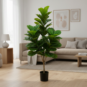 Planta Artificială Copac Tip Smochin, Plastic, 3 brate, 160 cm, Verde, cu Ghiveci