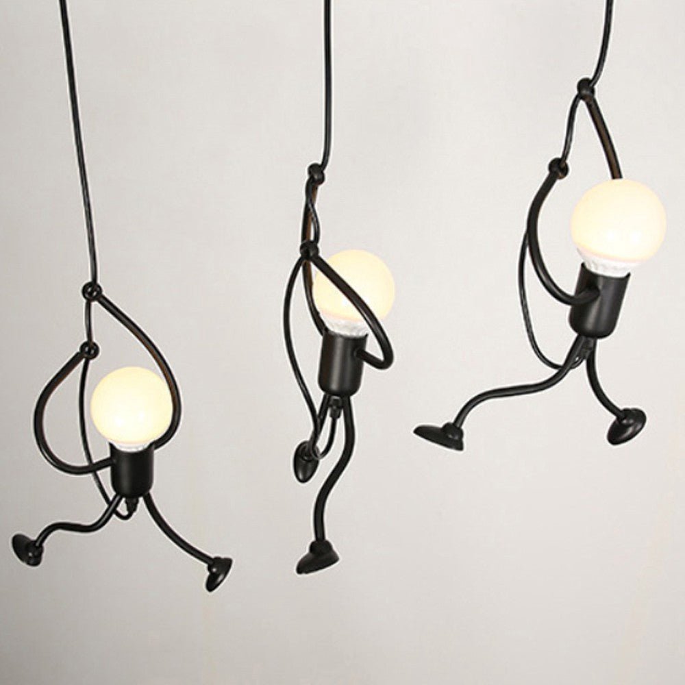 Lustra MODERNA, tip Pendul, FUNTASIA, Figurina, 3xE27, Inaltime Reglabila, Negru Lustre Industrial Default Title Alessandro Design