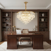 Żyrandol Kryształowy CHAMBORD Eleganza 8xE14, Średnica 48cm, Żyrandole Kryształowe Matowe Złoto Domyślny Tytuł Alessandro Design