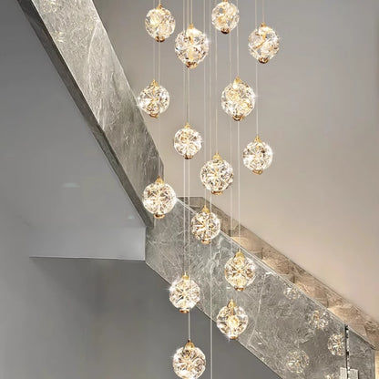 Żyrandol kryształowy LED KILKENNY Culmino, 144W, światło neutralne, średnica 60cm, złote nowoczesne żyrandole Domyślny tytuł Alessandro Design